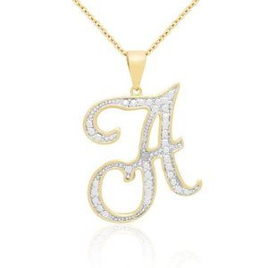 14k Gold Overlay Diamond Necklaces